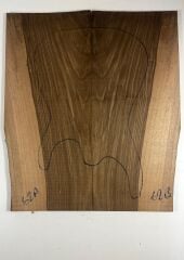Turkish Black Walnut Drop Top Luthier Guitar Figured Wood Bookmatched Set No:62