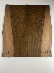 Turkish Black Walnut Drop Top Luthier Guitar Figured Wood Bookmatched Set No:62