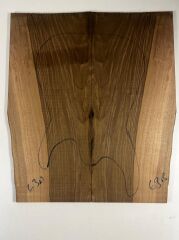 Turkish Black Walnut Drop Top Luthier Guitar Figured Wood Bookmatched Set No:63