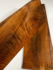 Turkish Curly Walnut Drop Top Luthier Guitar Figured Wood Bookmatched Set No:64