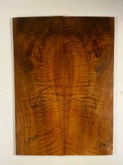 Turkish Curly Walnut Drop Top Luthier Guitar Figured Wood Bookmatched Set No:65