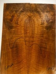 Turkish Curly Walnut Drop Top Luthier Guitar Figured Wood Bookmatched Set No:65