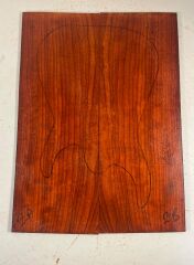 AAA Grade African Padouk Electric Guitar Drop Top Book Matched Set No:02