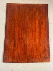 AAA Grade African Padouk Electric Guitar Drop Top Book Matched Set No:03