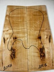 Inkline Flame Maple Drop Top Luthier Guitar Figured Wood Bookmatched Set No:105