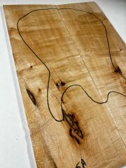 Inkline Flame Maple Drop Top Luthier Guitar Figured Wood Bookmatched Set No:105