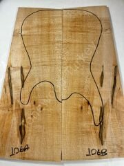 Inkline Flame Maple Drop Top Luthier Guitar Figured Wood Bookmatched Set No:106