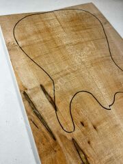 Inkline Flame Maple Drop Top Luthier Guitar Figured Wood Bookmatched Set No:106