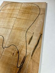 Inkline Flame Maple Drop Top Luthier Guitar Figured Wood Bookmatched Set No:106