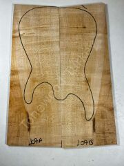 Inkline Flame Maple Drop Top Luthier Guitar Figured Wood Bookmatched Set No:107