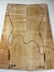 Inkline Flame Maple Drop Top Luthier Guitar Figured Wood Bookmatched Set No:107