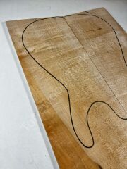 Inkline Flame Maple Drop Top Luthier Guitar Figured Wood Bookmatched Set No:107