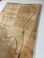 Inkline Flame Maple Drop Top Luthier Guitar Figured Wood Bookmatched Set No:107