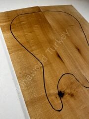 Inkline Quilted Maple Drop Top Luthier Guitar Figured Wood Bookmatched Set No:109