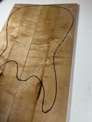 Inkline Quilted Maple Drop Top Luthier Guitar Figured Wood Bookmatched Set No:111