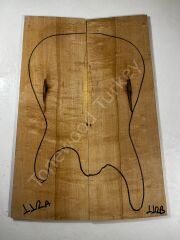 Inkline Quilted Maple Drop Top Luthier Guitar Figured Wood Bookmatched Set No:112