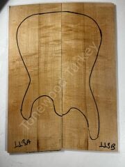 Inkline Quilted Maple Drop Top Luthier Guitar Figured Wood Bookmatched Set No:113