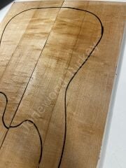 Inkline Quilted Maple Drop Top Luthier Guitar Figured Wood Bookmatched Set No:113