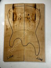 Figured Maple Drop Top Luthier Guitar Figured Wood Bookmatched Set No:116