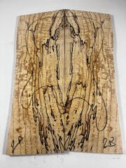 Master Grade Spalted Swamp Ash Drop Top Wood For Electric Bass Guitar no:2