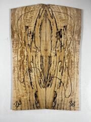 Master Grade Spalted Swamp Ash Drop Top Wood For Electric Bass Guitar no:3