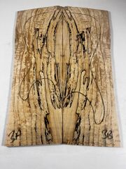 Master Grade Spalted Swamp Ash Drop Top Wood For Electric Bass Guitar no:3