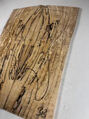 Master Grade Spalted Swamp Ash Drop Top Wood For Electric Bass Guitar no:3