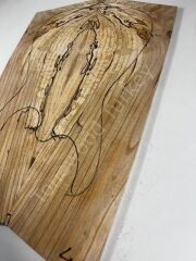 AAA Grade Spalted Swamp Ash Drop Top Wood For Electric Bass Guitar no:4
