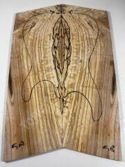 AAA Grade Spalted Swamp Ash Drop Top Wood For Electric Bass Guitar no:5