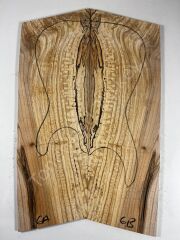 AA Grade Spalted Swamp Ash Drop Top Wood For Electric Bass Guitar no:6