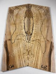 AA Grade Spalted Swamp Ash Drop Top Wood For Electric Bass Guitar no:6