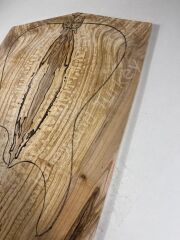 AA Grade Spalted Swamp Ash Drop Top Wood For Electric Bass Guitar no:6