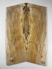 AA Grade Spalted Swamp Ash Drop Top Wood For Electric Bass Guitar no7