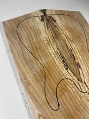 AA Grade Spalted Swamp Ash Drop Top Wood For Electric Bass Guitar no7