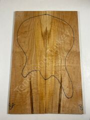 AA Grade Curly Maple Drop Top Luthier Guitar Figured Wood Bookmatched Set No:8