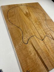 AA Grade Curly Maple Drop Top Luthier Guitar Figured Wood Bookmatched Set No:8