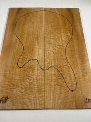 Master Grade Curly Maple Drop Top Luthier Guitar Figured Wood Bookmatched Set No:15