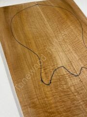 Master Grade Curly Maple Drop Top Luthier Guitar Figured Wood Bookmatched Set No:15