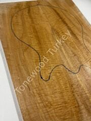 Master Grade Curly Maple Drop Top Luthier Guitar Figured Wood Bookmatched Set No:18