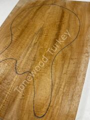 Master Grade Curly Maple Drop Top Luthier Guitar Figured Wood Bookmatched Set No:18