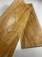 Master Grade Curly Maple Drop Top Luthier Guitar Figured Wood Bookmatched Set No:18