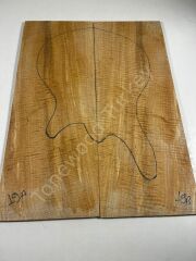 Master Grade Curly Maple Drop Top Luthier Guitar Figured Wood Bookmatched Set No:19