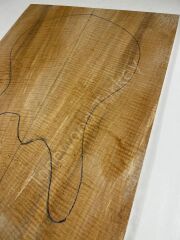 Master Grade Curly Maple Drop Top Luthier Guitar Figured Wood Bookmatched Set No:19