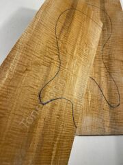 Master Grade Curly Maple Drop Top Luthier Guitar Figured Wood Bookmatched Set No:19