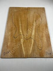 Master Grade Curly Maple Drop Top Luthier Guitar Figured Wood Bookmatched Set No:20