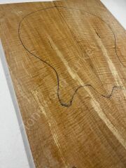 Master Grade Curly Maple Drop Top Luthier Guitar Figured Wood Bookmatched Set No:20