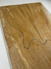 Master Grade Curly Maple Drop Top Luthier Guitar Figured Wood Bookmatched Set No:21