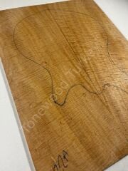 Master Grade Curly Maple Drop Top Luthier Guitar Figured Wood Bookmatched Set No:22