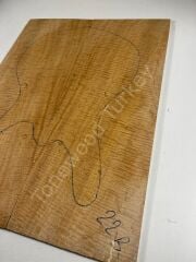 Master Grade Curly Maple Drop Top Luthier Guitar Figured Wood Bookmatched Set No:22