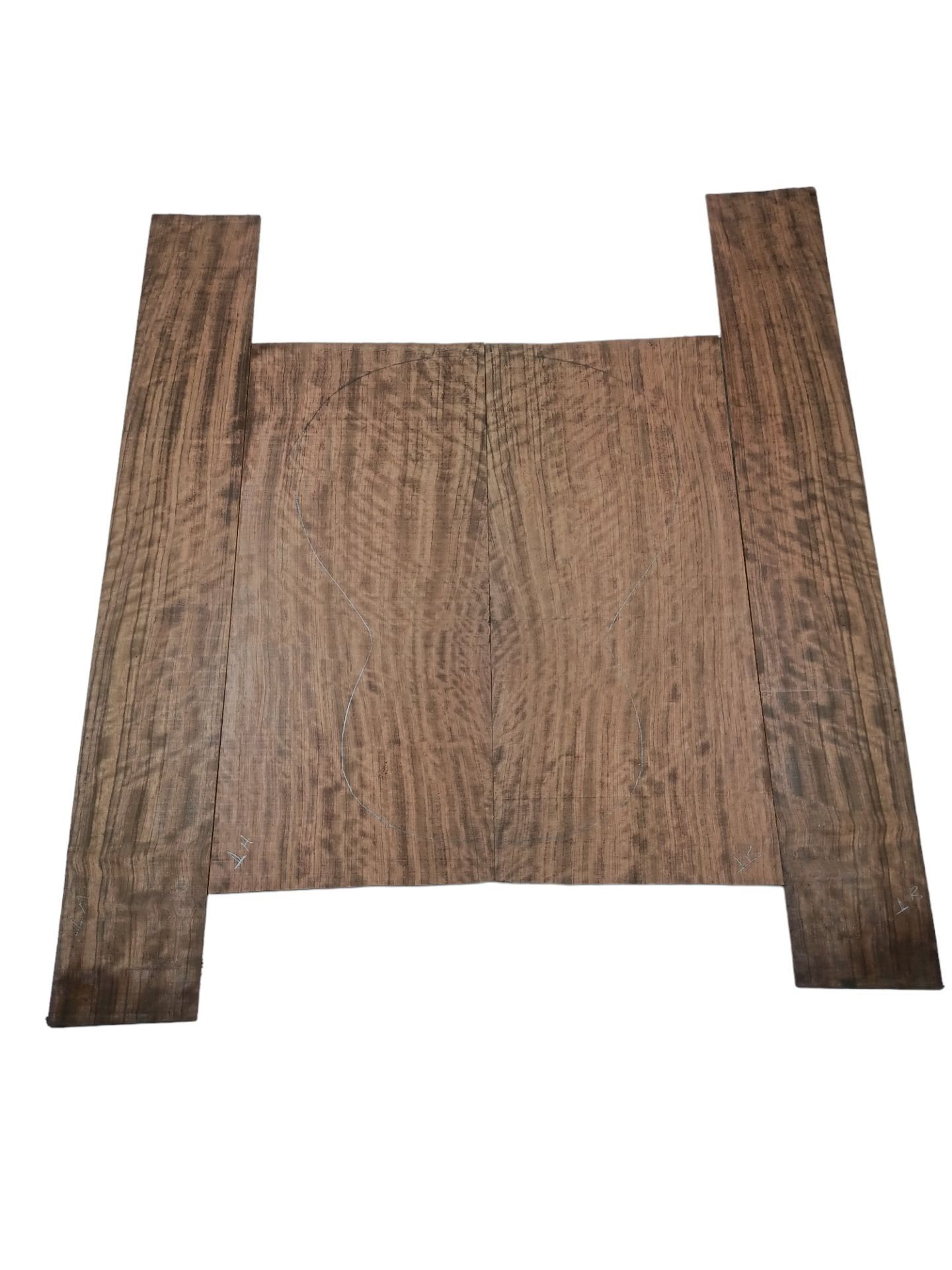 AAA Grade Figured Bubinga Acoustic Guitar Back And Sides #01